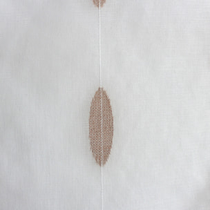Paire de petits vitrages jacquard motif ovale - Naturel