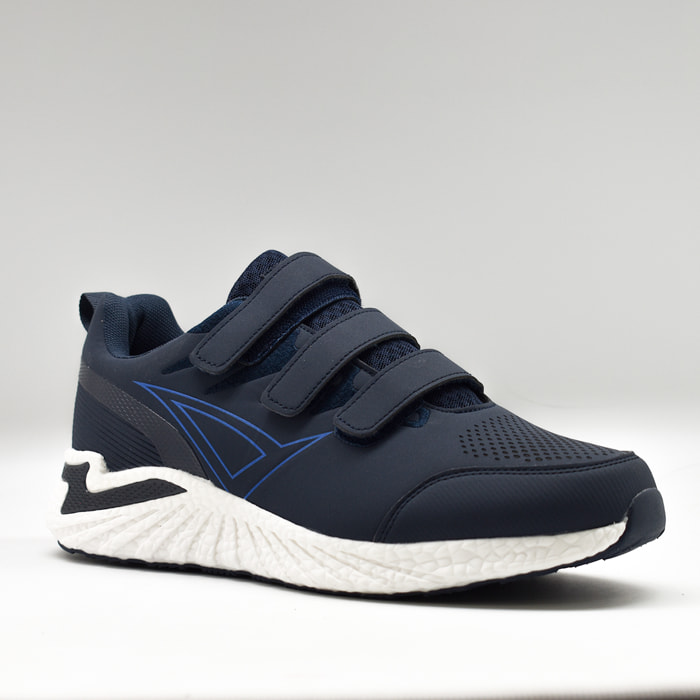 Scarpa sportiva con strappi SGLOBO blu bianco