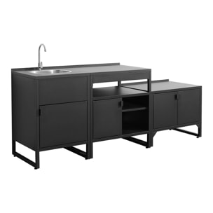 Cuisine extérieure 3 modules acier inoxydable  KEA