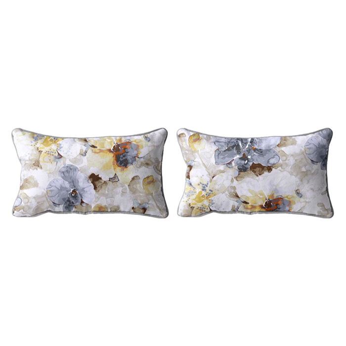 Lot de 2 housses de coussin en coton imprimé NEBBIA- multicolore