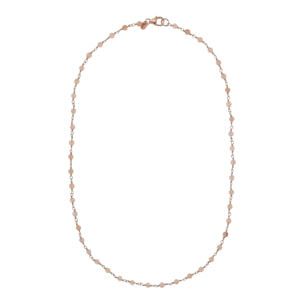 Collana Rosario Girocollo in Quarzo Grigio Sfaccettato