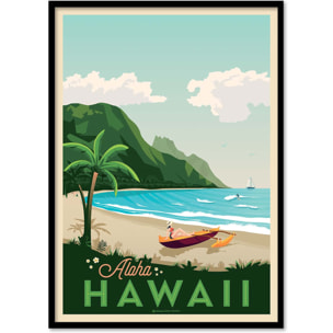 Affiche - Hawaii - Olahoop Travel Posters
