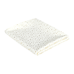 NAPPE MOTIF ETOILE DOREE 140X250CM