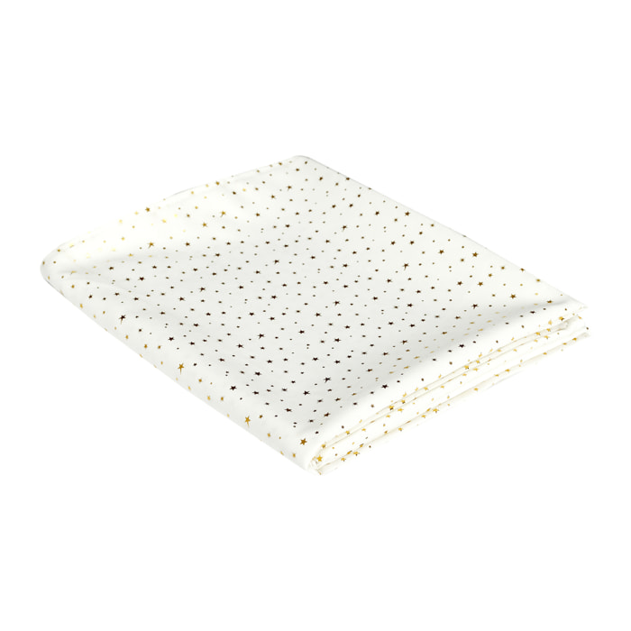 NAPPE MOTIF ETOILE DOREE 140X250CM