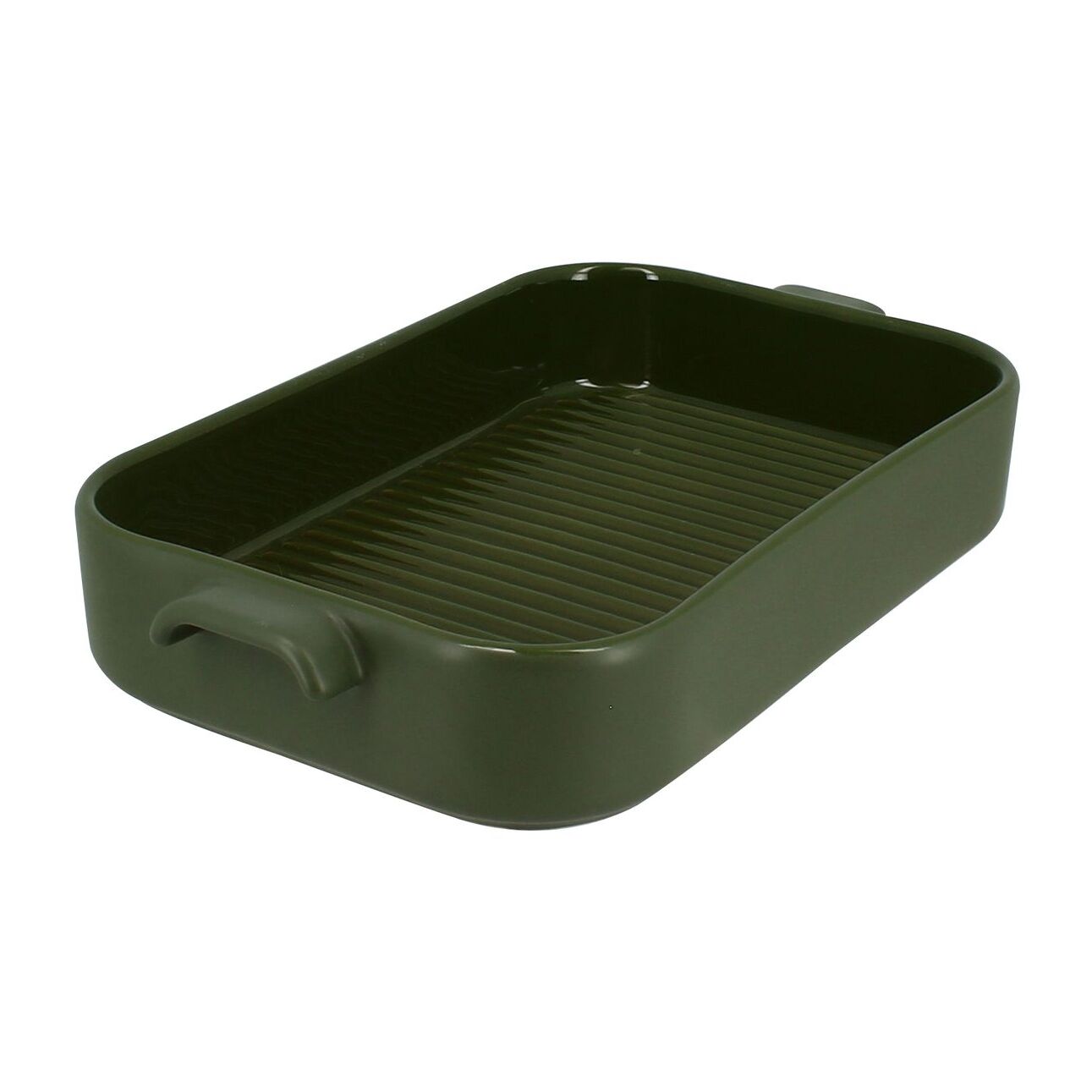 Plat à four grille en grès vert OCTAVE