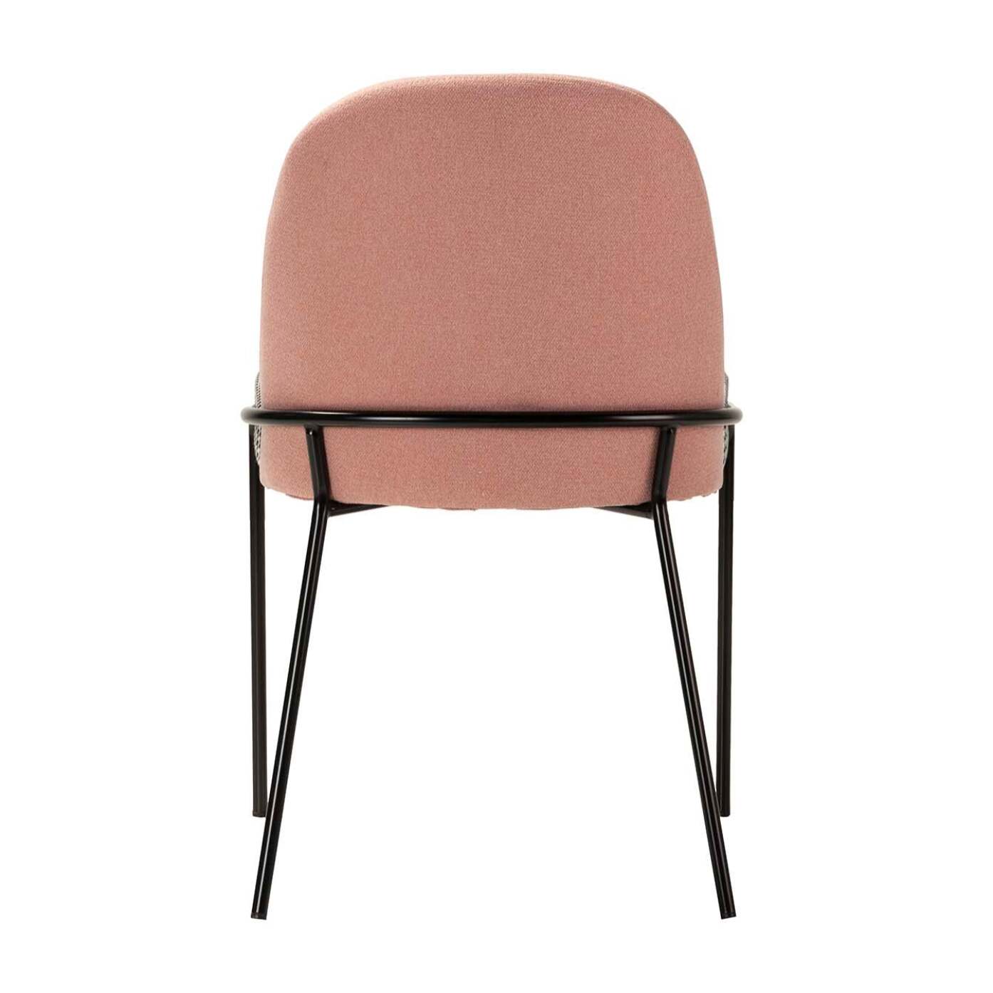 Silla Lino Poliester Rosa 50x58x83 Cm