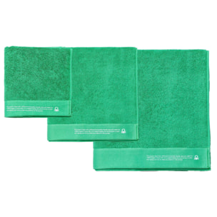 Kit toallas baño 100%algodón (50x90 + 70x140 + 90x150cm) verde