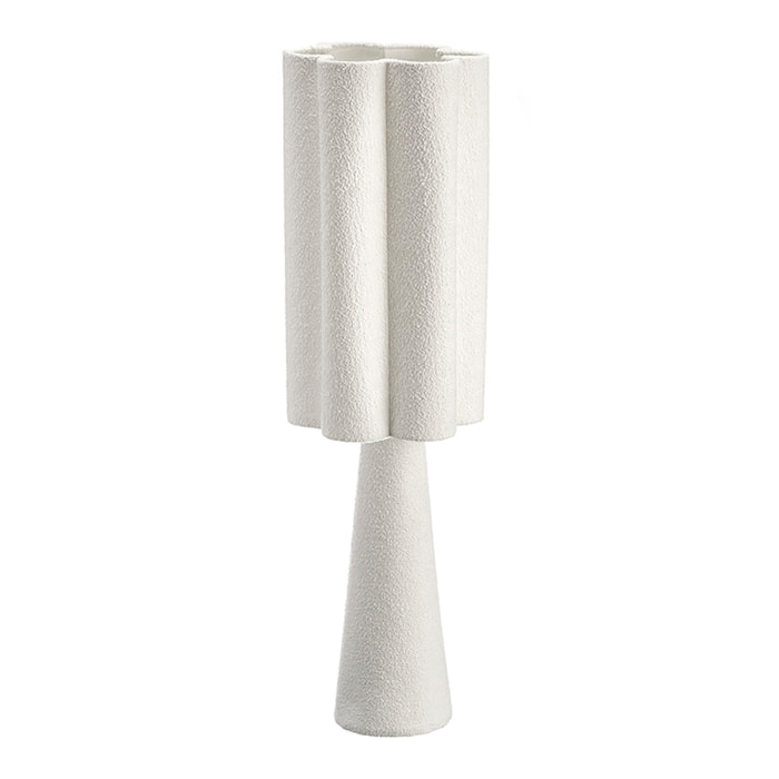 Lámpara de sobremesa con diseño rugoso de flor. 74cm.