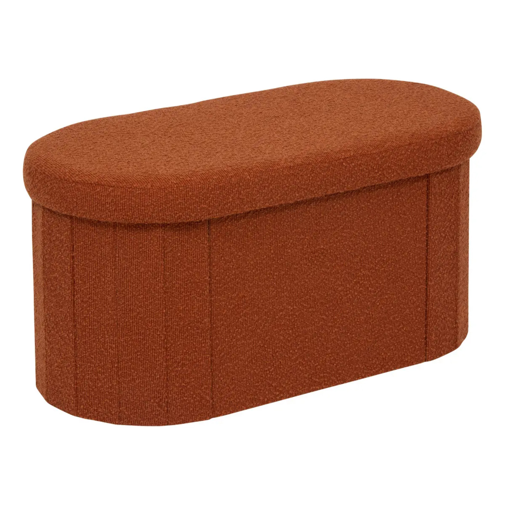 Pouf Fink ovale pliable 38x76cm ambre