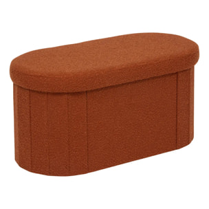 Pouf Fink ovale pliable 38x76cm ambre