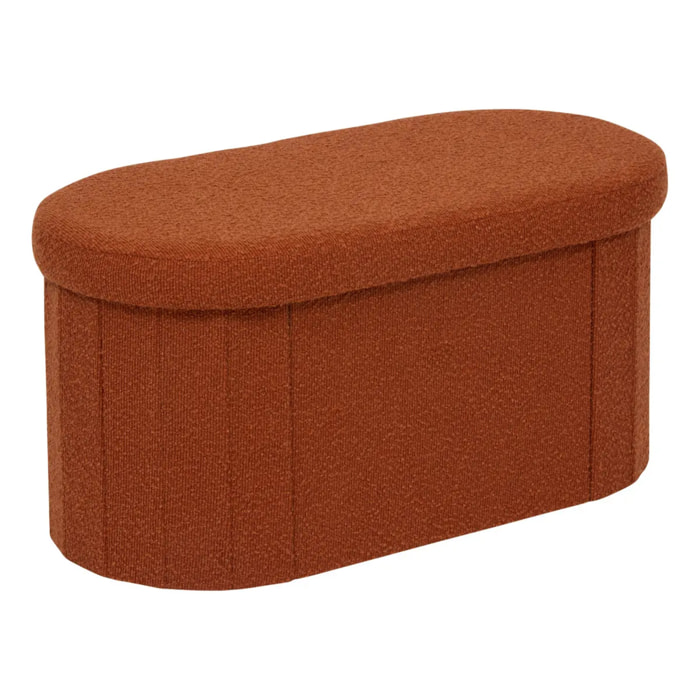 Pouf Fink ovale pliable 38x76cm ambre