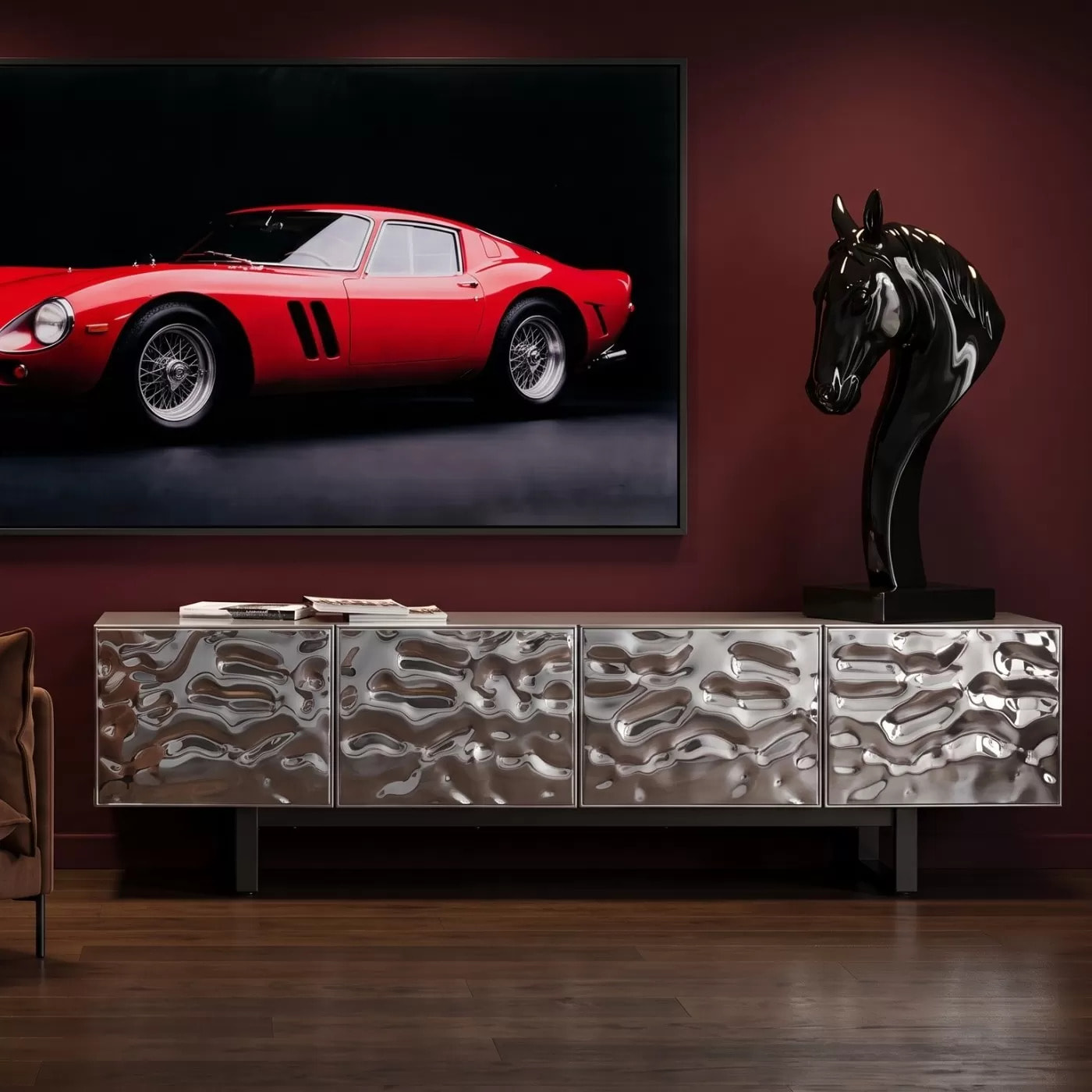 Meuble TV Caldera chrome Kare Design