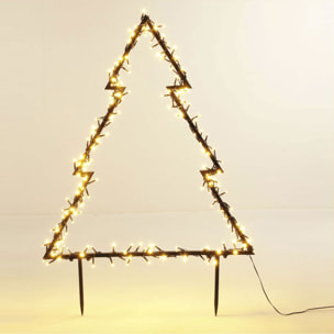 luces navideñas tree garden con 225 luces led blanco cálido y marco de metal 72x100cm