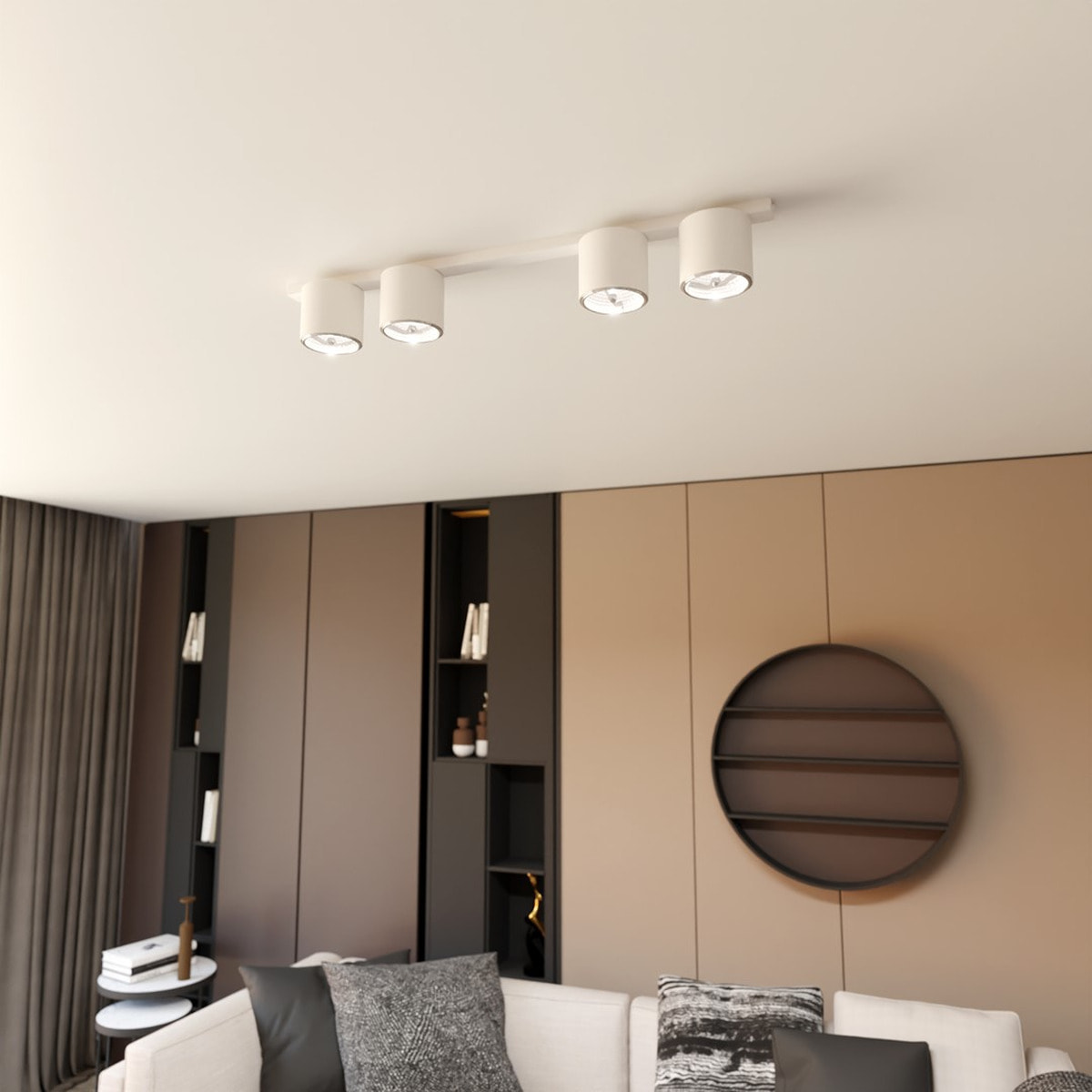 Lampada a sospensione Nano in acciaio bianco