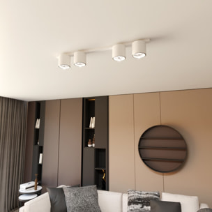 Lampada a sospensione Nano in acciaio bianco