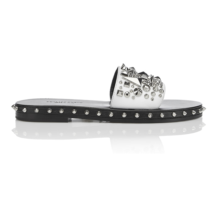 PHILIPP PLEIN Sandals Flat "You're my wonderwall"