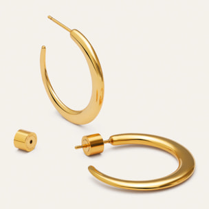 Pendientes Aro Cenit Acero Baño Oro