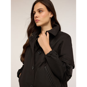 Motivi - Bomber de raso con capa desmontable - Negro