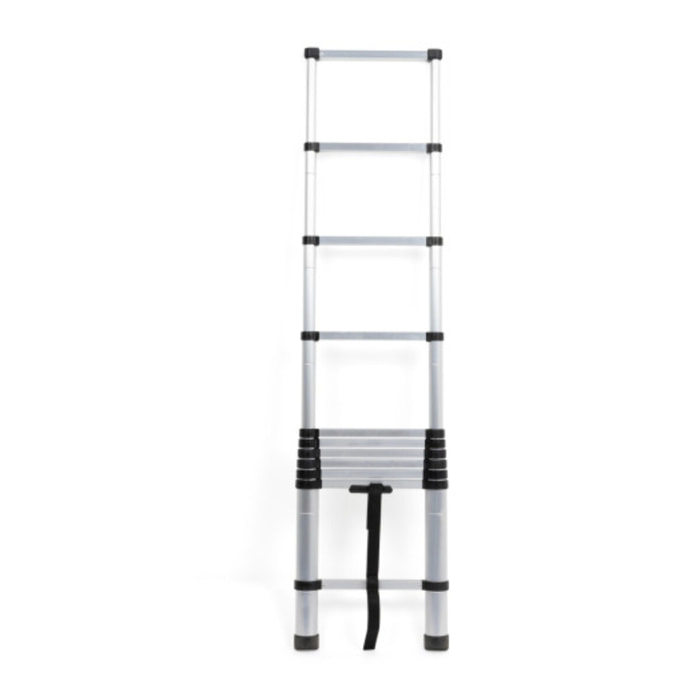 Echelle télescopique en aluminium 320cm - Argenté / Noir