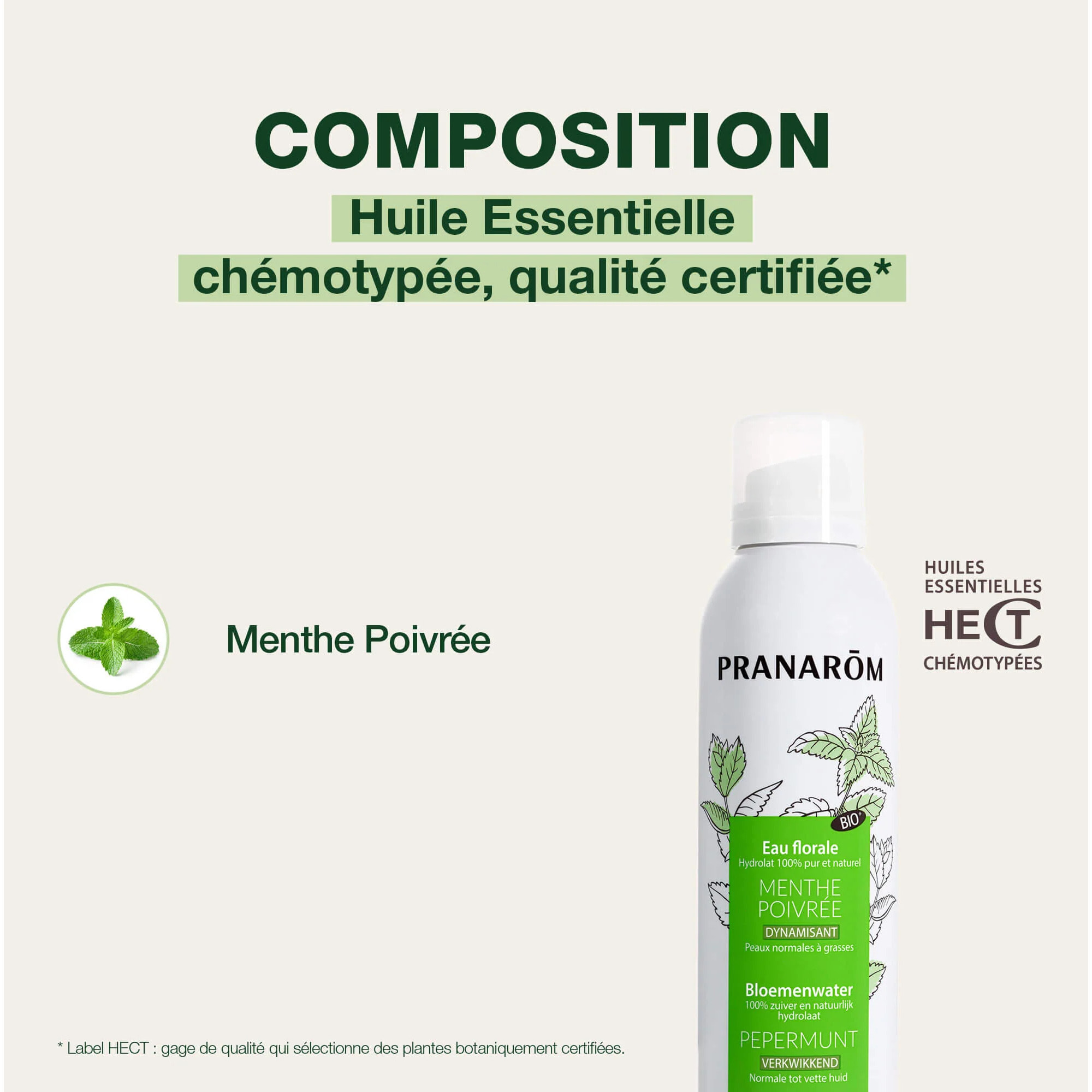 Pranarom - Hydrolat de Menthe poivrée - Bio - 150 ml
