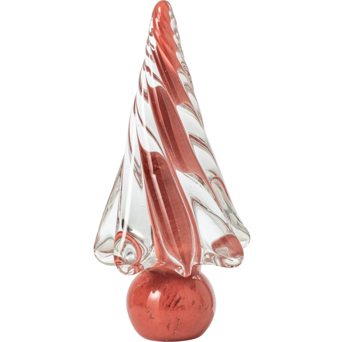 J-Line Sapin de Noël - verre - rouge Noël