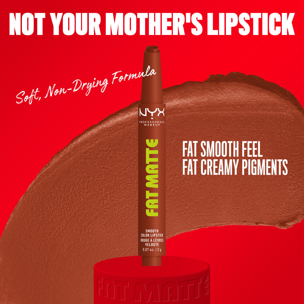 NYX Professional Makeup Fat Matte Rouge à Lèvres Mat Crémeux Beary Nude