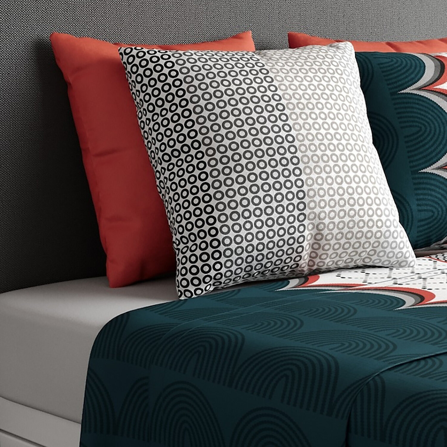 Parure de drap 3pcs avec drap housse bonnet:25cm 100%coton 57fils antan