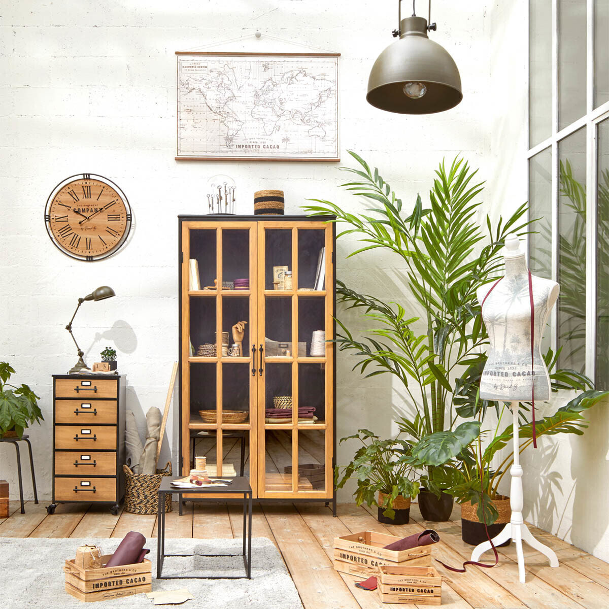 Set de 3 cagettes "Colonial" - bois