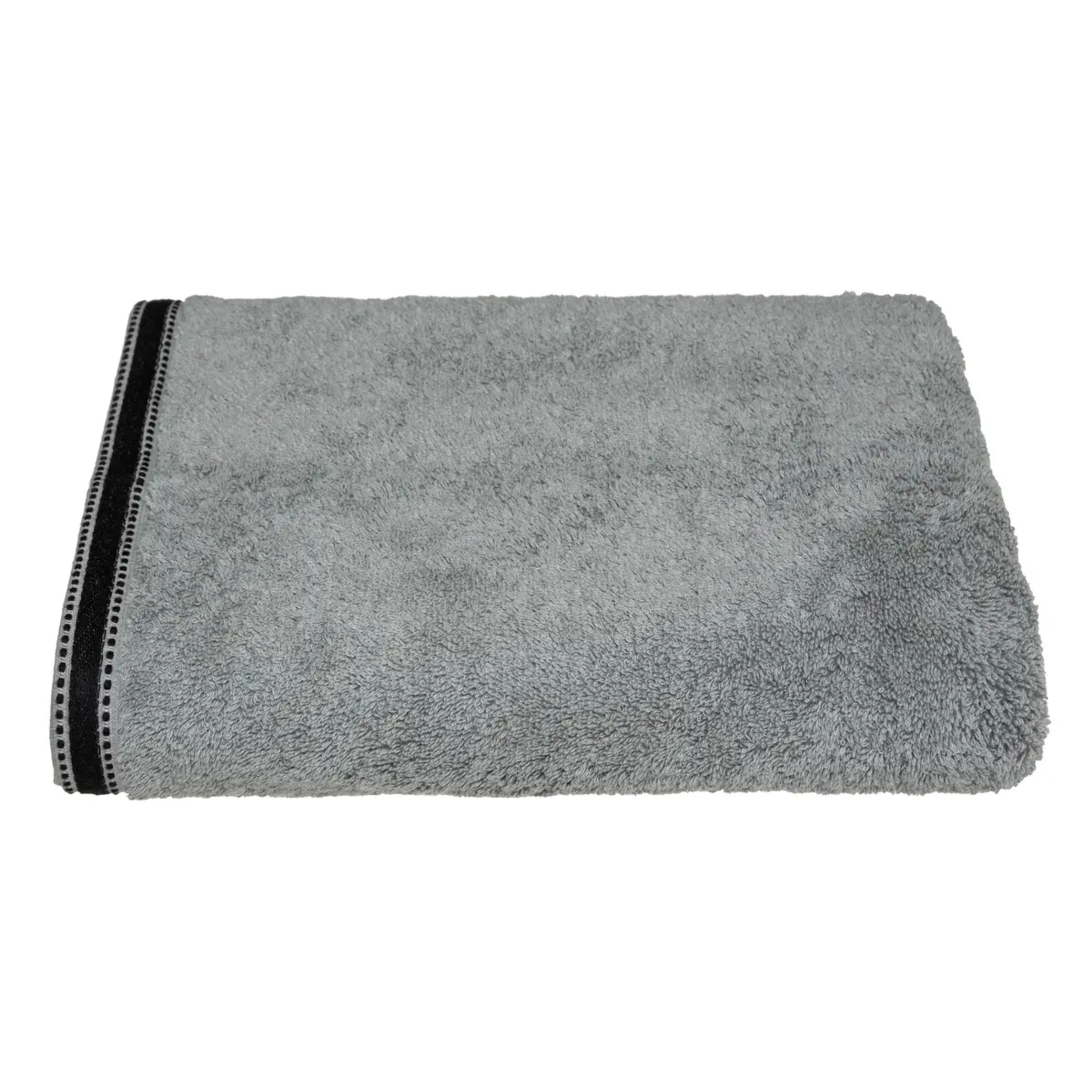 Drap de bain "Joia" coton gris ardoise 100x150cm
