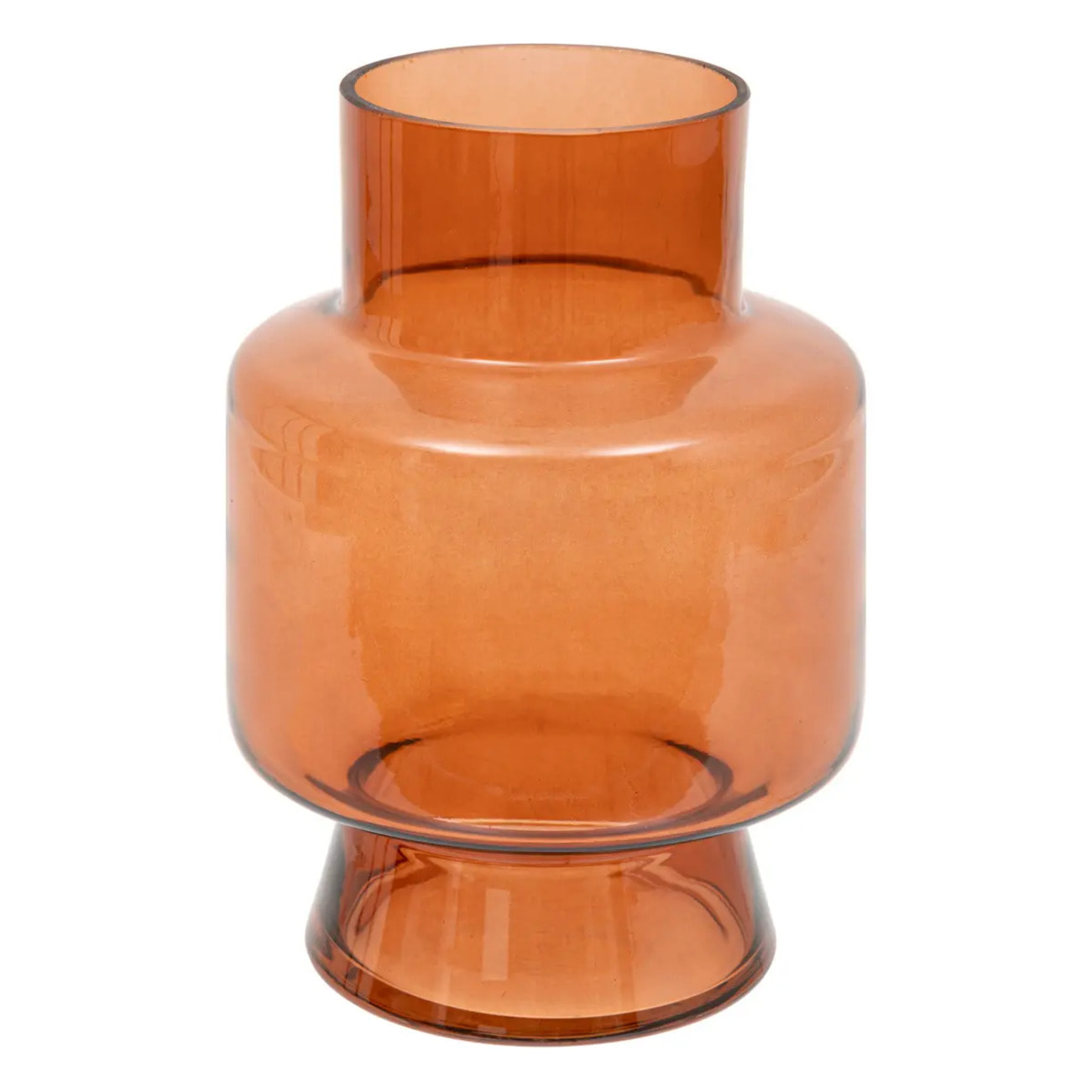 Vase en verre "Ella" H20cm rose foncé