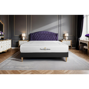 Ensemble - Matelas Mémoire de forme 20cm d'épaisseur - 3 zones de confort - Confort ferme - Sommier tapissier en kit - 2 places