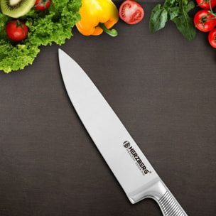 Set de couteaux 8 Pièces Noir Herzberg HGSKN8-BLK