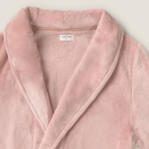 Bata tejido polar Cosal color rosa Poliéster