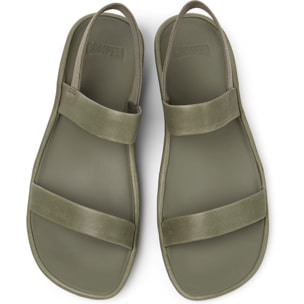 Sandalias - CAMPER Right Isla - Verde - Cuero liso