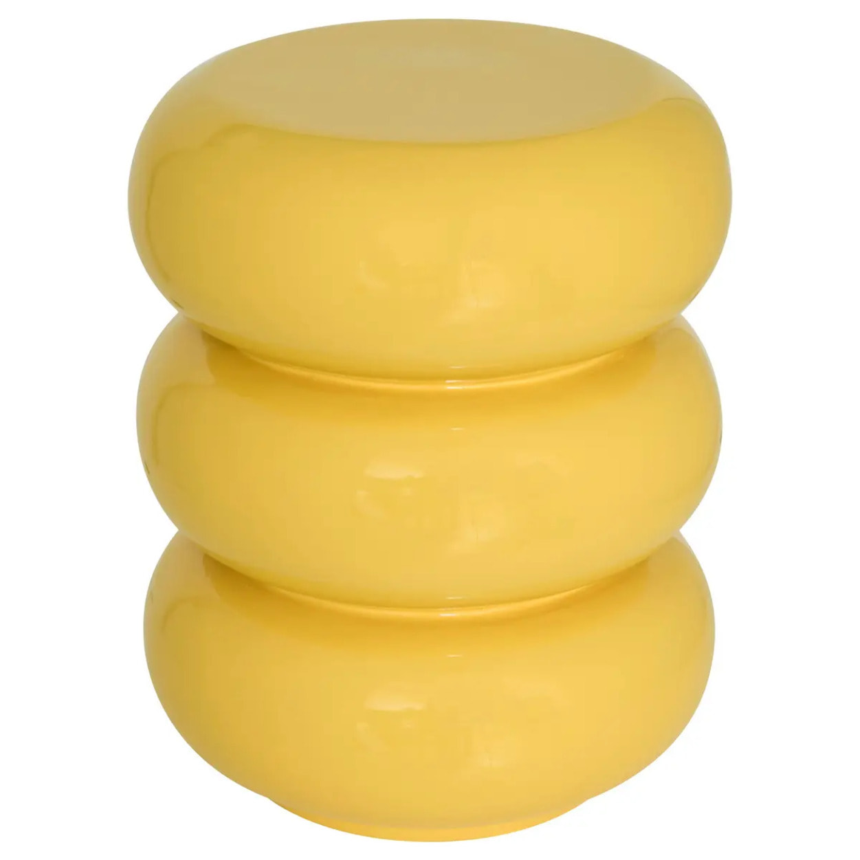 Table d'appoint Stoneto jaune soleil 35x35x43cm