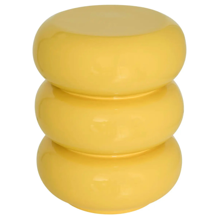 Table d'appoint Stoneto jaune soleil 35x35x43cm