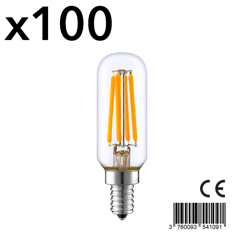 Lot de 100 ampoules filaments LED PLUTON E14 4W