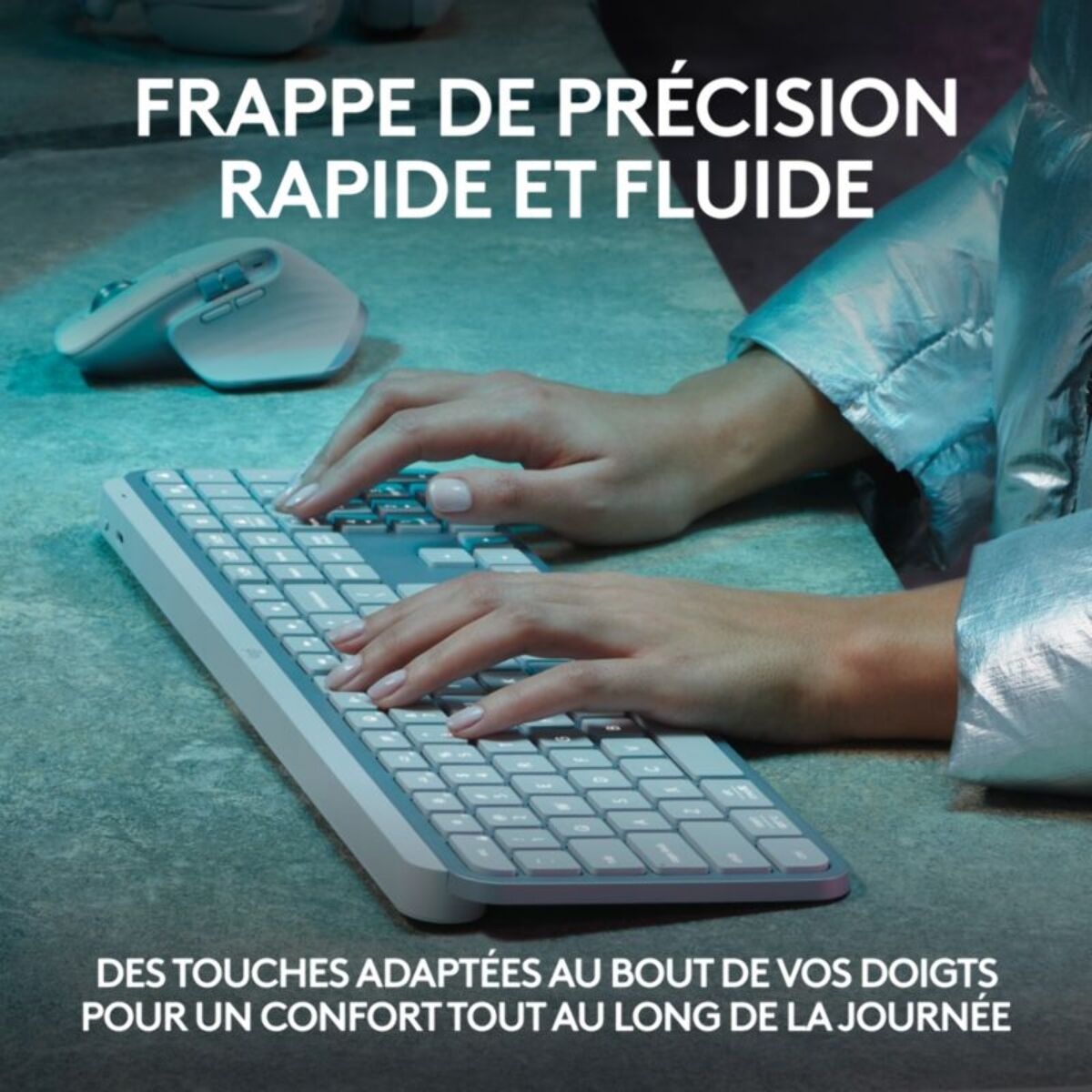 Clavier sans fil LOGITECH MX Keys S Silencieux Pale Grey