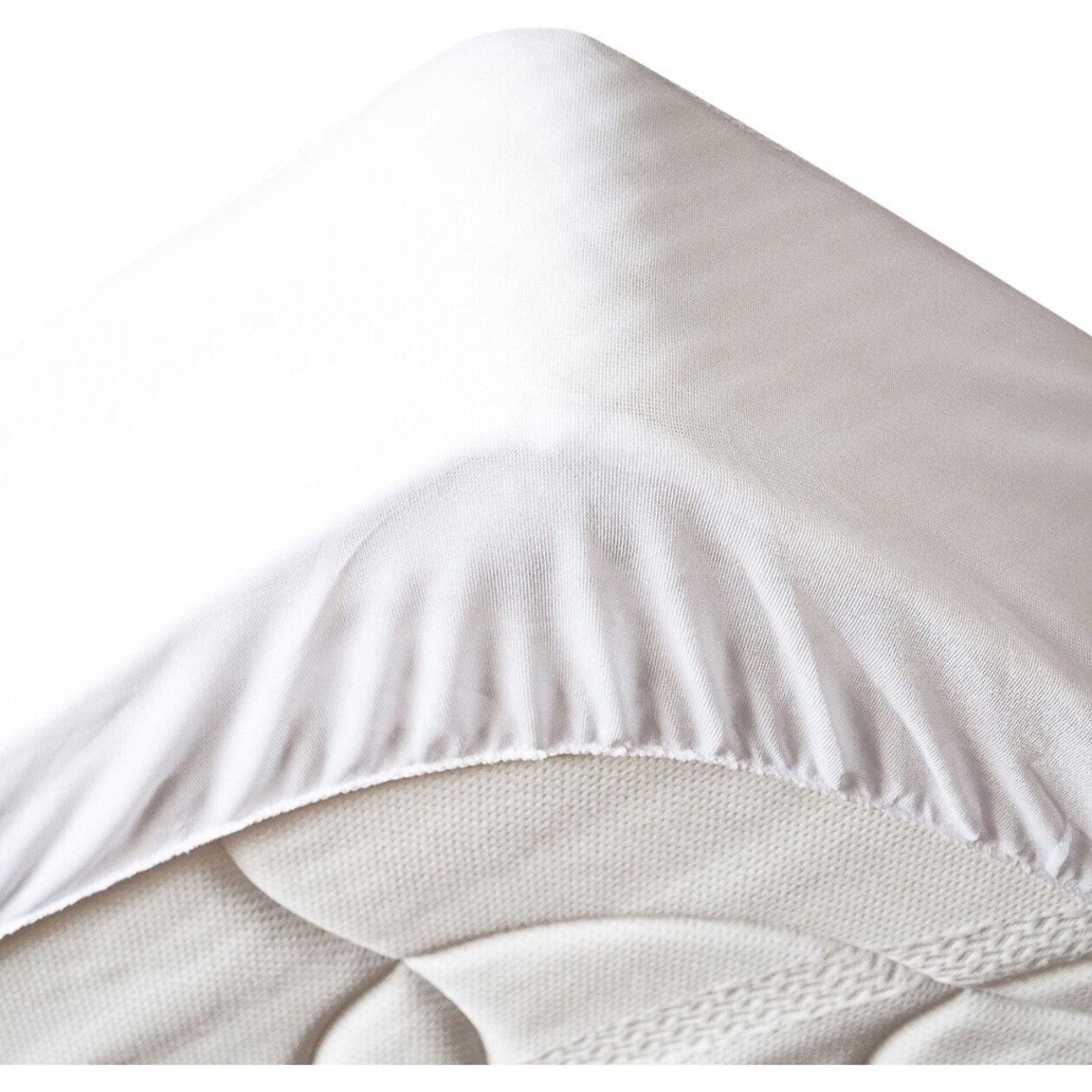 Protege Matelas 100% Polyester 205gsm Matelasse / Respirant Blanc