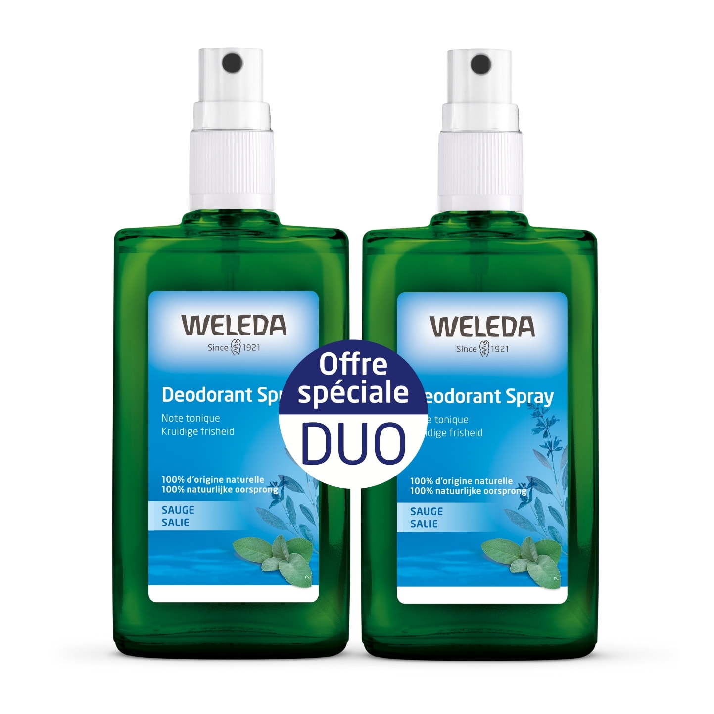 WELEDA - Duo Déodorant à la Sauge - 2x100 ml