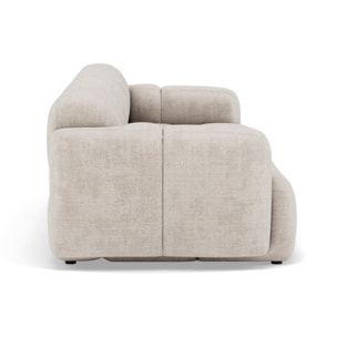 Grace - canapé modulable 3 places en velours texturé - Beige