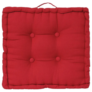 Coussin de sol rouge 40x40cm
