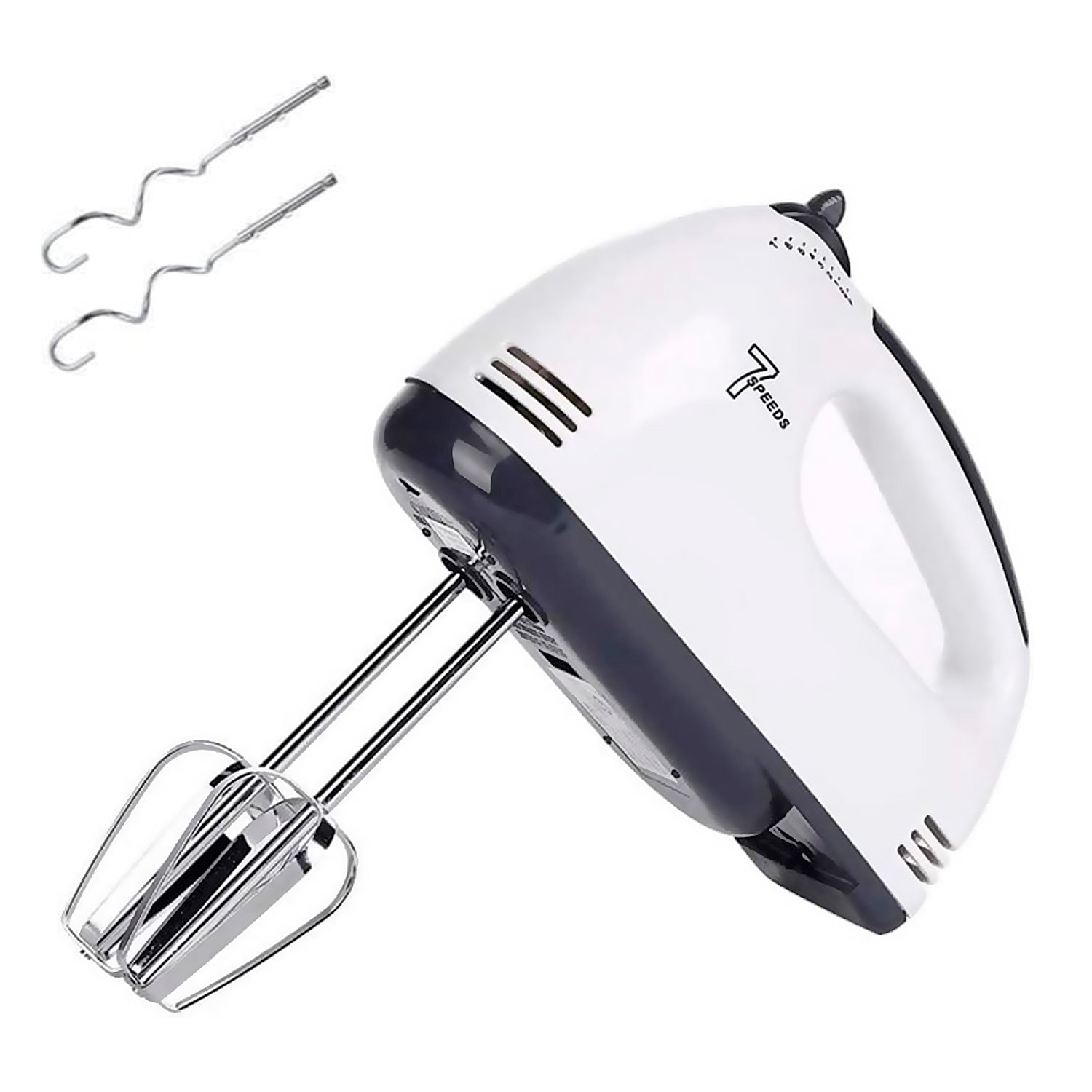 Doble batidora de mano con varillas de 260W, 7 velocidades y función de extracción turbo.