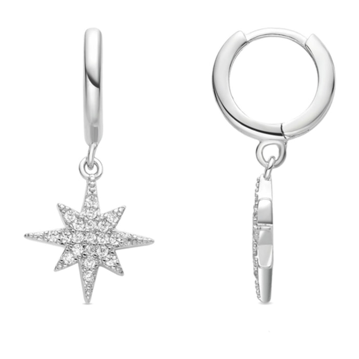 Pendientes Lux by Lux acabados en rodio