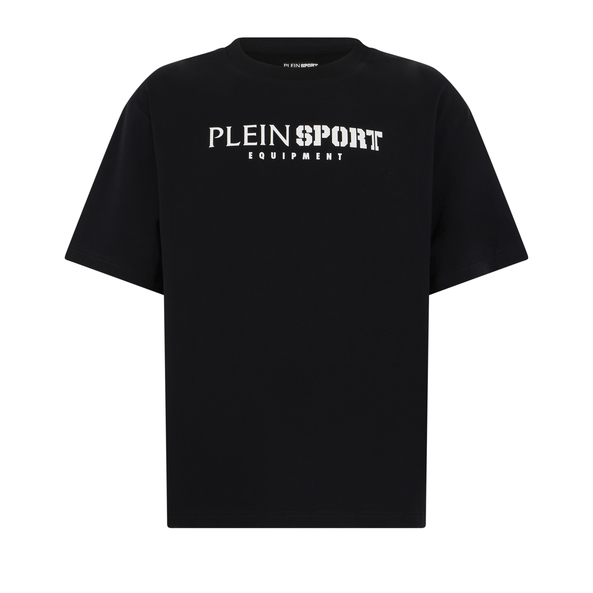 PLEIN SPORT Round Neck T-Shirt Reflective Scratch