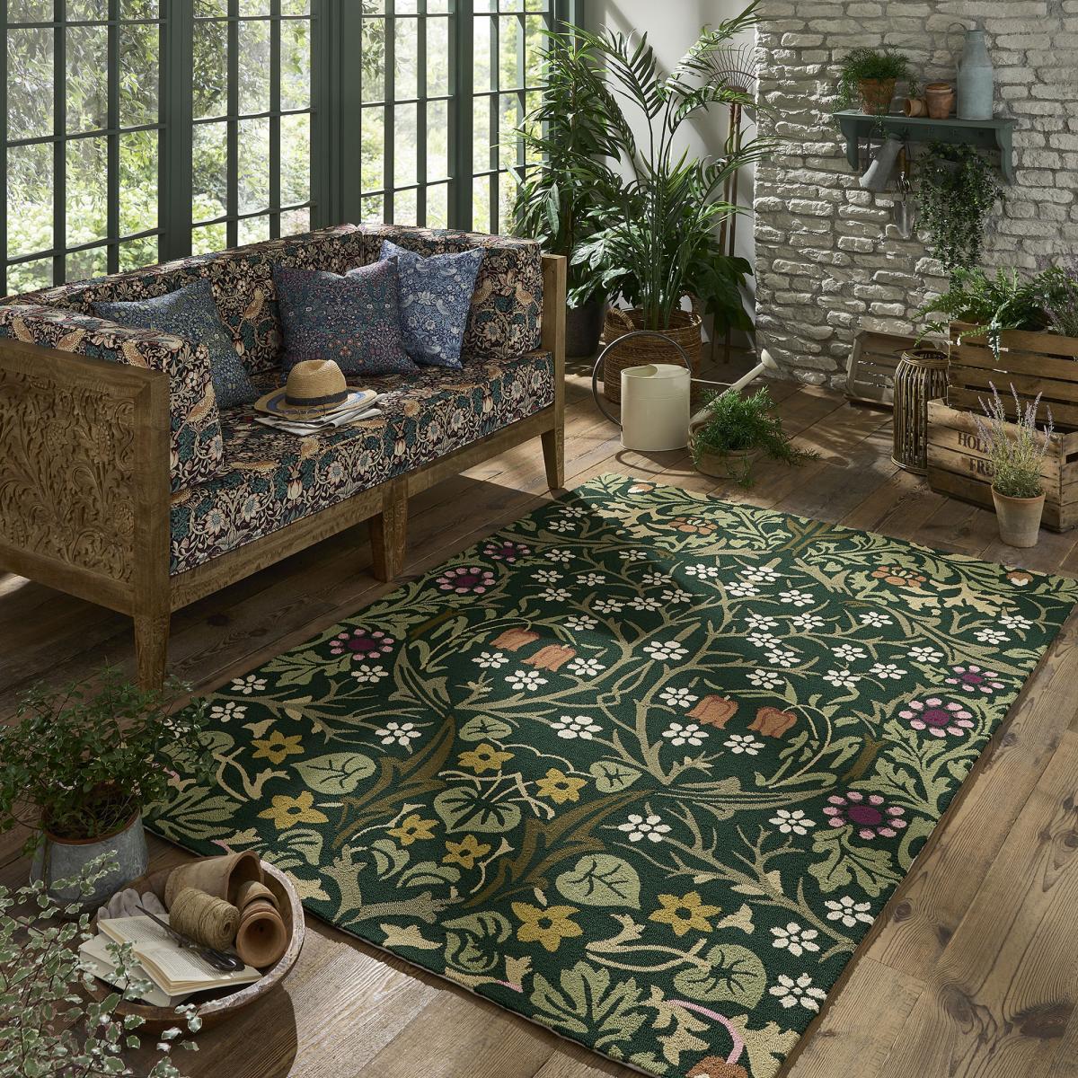 Tapis extérieur tissé kilim rectangle WAJO