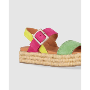 Sandalias de Serraje - Multicolor Multi - Tacón: 5 cm