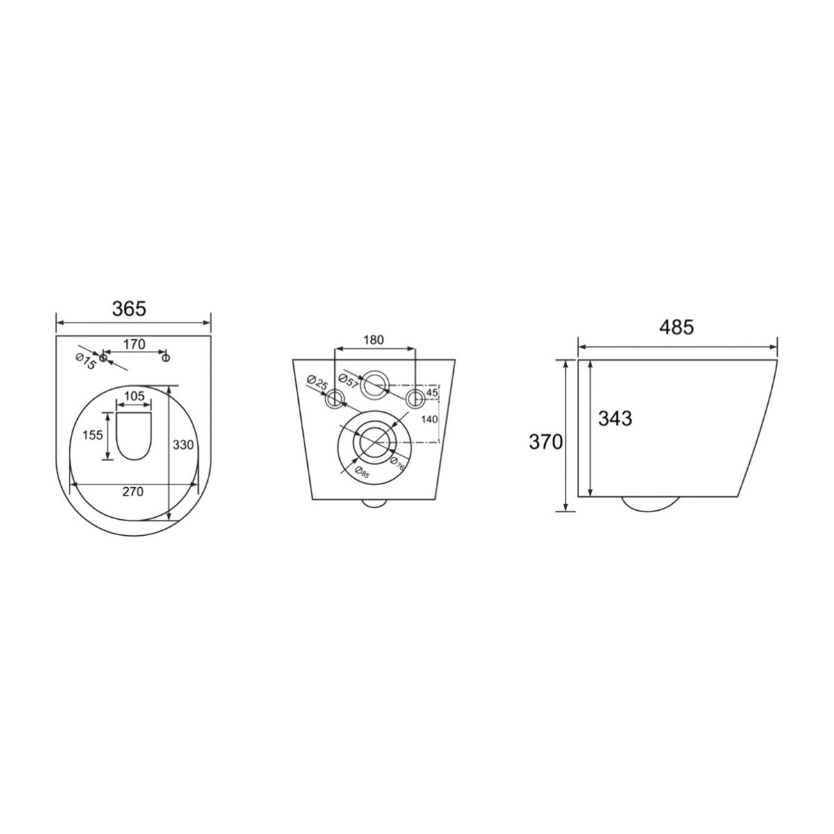 Pack WC Bati-support Geberit + WC Swiss Aqua Technologies Infinitio noir mat sans bride + Plaque noire foncee (GebBlackInfinitio