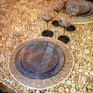 Lot de 6 sets de table rond 38cm BALI