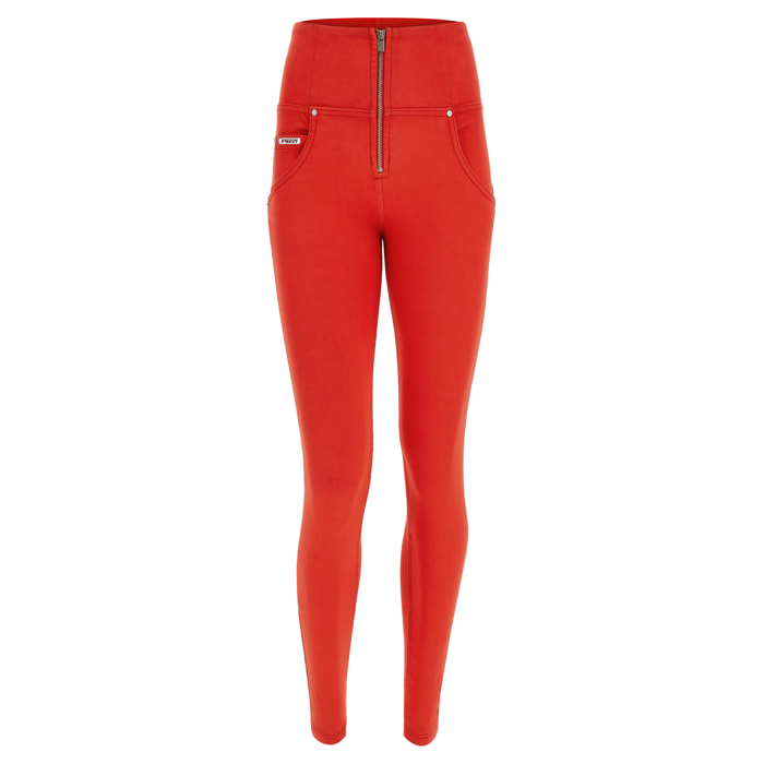 Pantaloni push up WR.UP® vita alta superskinny tessuto navetta